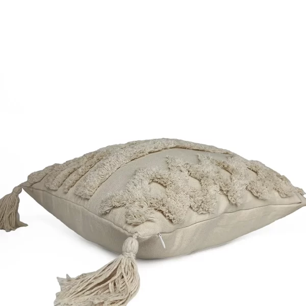 Cotton Fringed Cushion Cover - Image 3