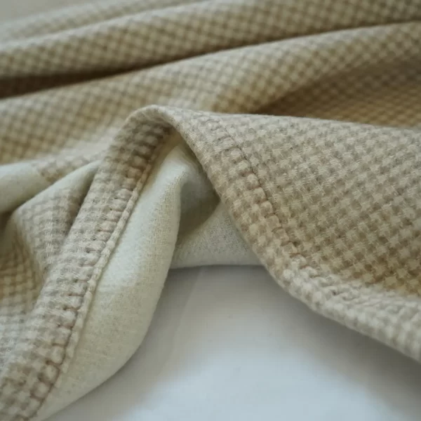 Handwoven Houndstooth Wool Blanket - Image 4